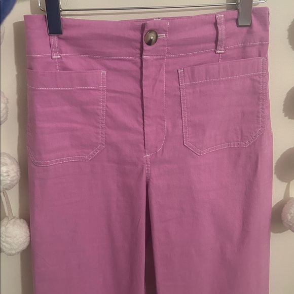 Anthropologie The Colette Crop Wide Leg pants by Maeve: Contrast Stitch Edition - Picture 14 of 15